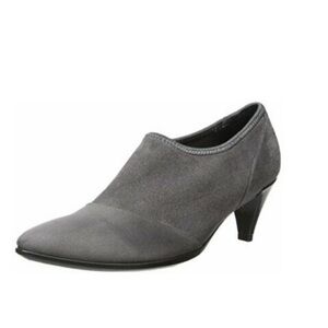 🌸 2/$25 ECCO Grey Shape 45 Sleek Slip-on Titanium  Stretch Leather Nubuck